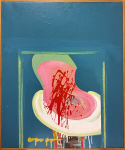Quadro inacabado sobre D. Sebastião, acrílico s/ tela, 199-, 52 x 62 cm, n. ass (col. Vitor Ribeiro).