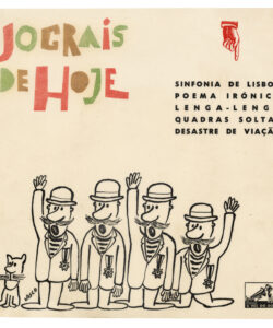 Capa do EP (Extended Play) Jograis de Hoje (195-) (col. Jorge Silva). Antes do seu exílio em Paris, o desenho de Vasco era prova de uma enorme influência do humor subtil e da linha fina de Saul Steinberg, o cartunista norte-americano de origem romena, que tanto influenciara também João Abel Manta.
